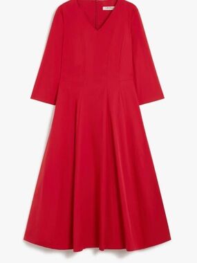 ❤️Max Mara ‘S Max Mara Viviana Red Midi Dress – Size 38 – New With Tags